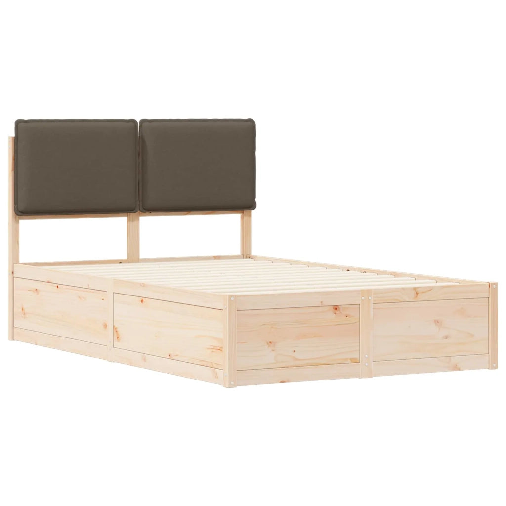 Letto con Testiera Rivestita Talpa 120 x 190 cm Pino massello