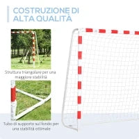 Rete da Calcio, Porta da Calcio e Calcetto in Plastica PE per Adulti e Bambini, 302x83x201cm