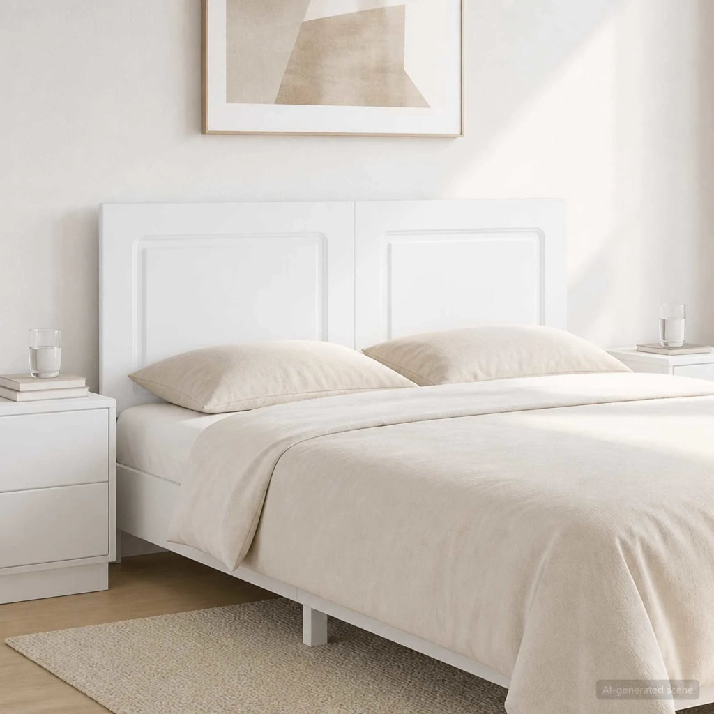 Testiera da Muro UTRECHT Bianco Legno ingegnerizzato 897845