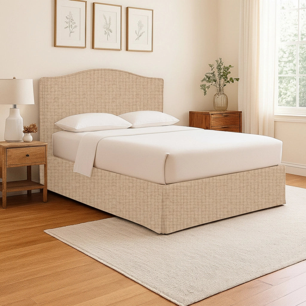 Eccles, Letto Singolo Sfoderabile Made in Italy, Beige