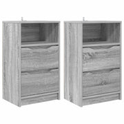 Set di 2 Comodini | Armadio da Notte | Mobiletto da notte Grigio Sonoma 40 x 30 x 467 cm Legno multistrato