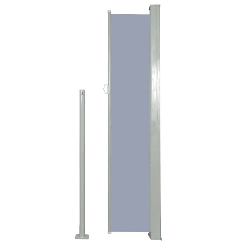 Tenda da sole laterale retrattile/schermo privacy per patio giardino terrazza balcone 160 x 300 cm grigio 02_0007273