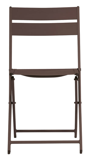 Sedia da Giardino Pieghevole 44x85x51 cm Lucca in Alluminio Chocolate