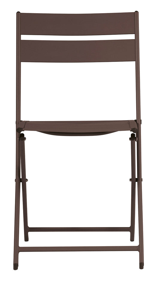 Sedia da Giardino Pieghevole 44x85x51 cm Lucca in Alluminio Chocolate