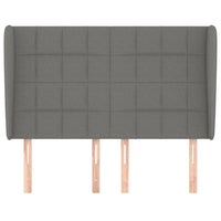 Testiera ad Orecchio GrigioScuro 147 x 23 x 118/128cm inTessuto