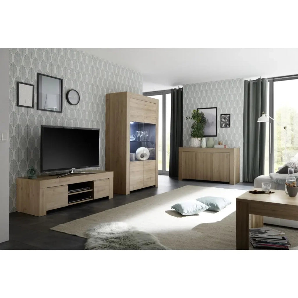 Buffet a 2 porte, collezione ZEFIR, colore rovere chiaro, perfetto per la vostra sala da pranzo.