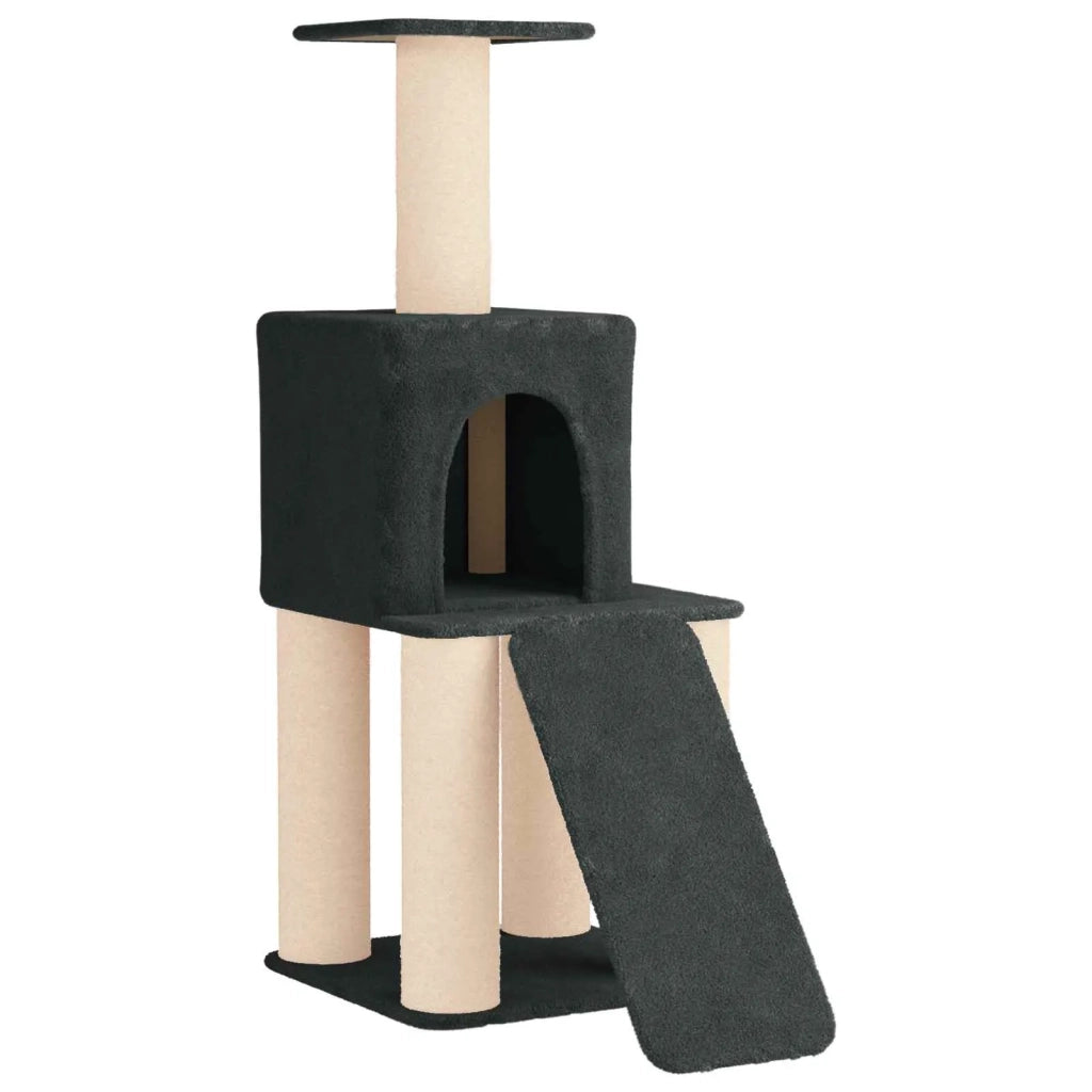 Albero per gatti con pali per graffiare in sisal Grigio Scuro 42033044