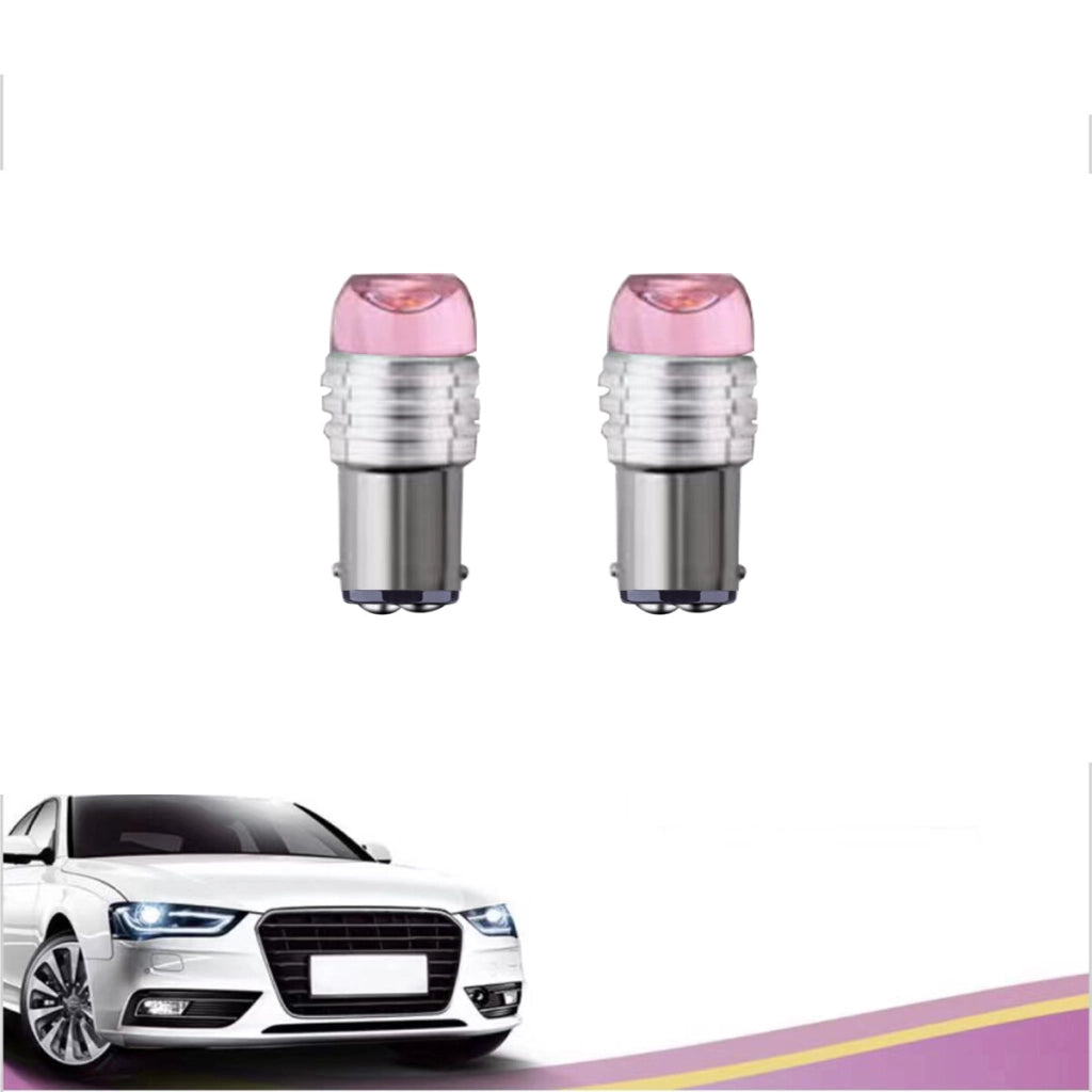 COPPIA LAMPADINE 3 LED SMD 1157 AUTO LUCE ROSSA 1.5W LAMPADINA STOP 12V 02747