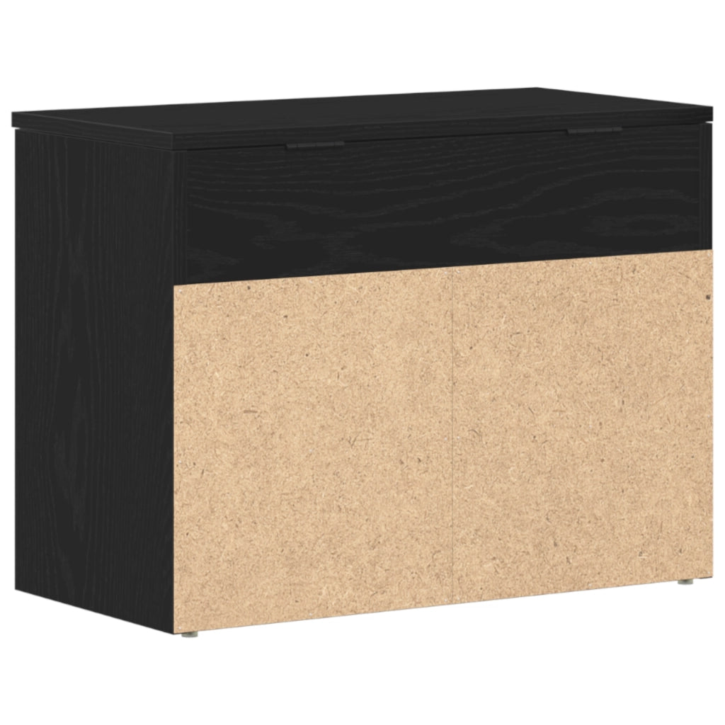 Panca Hall  in Nero Rovere 60x30x45 cm in Legno ingegnerizzato