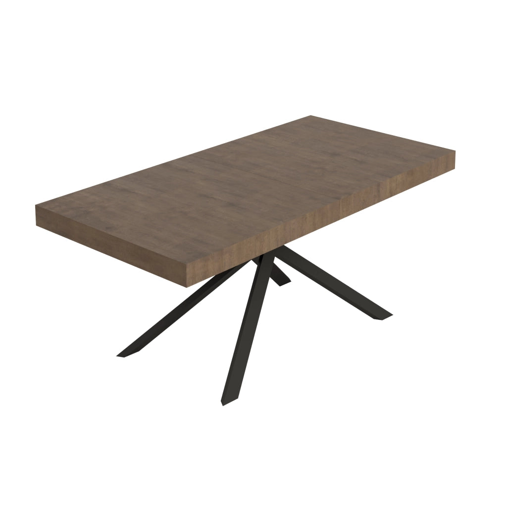 Tavolo allungabile 90x180/440 cm Niketis noce gambe antracite