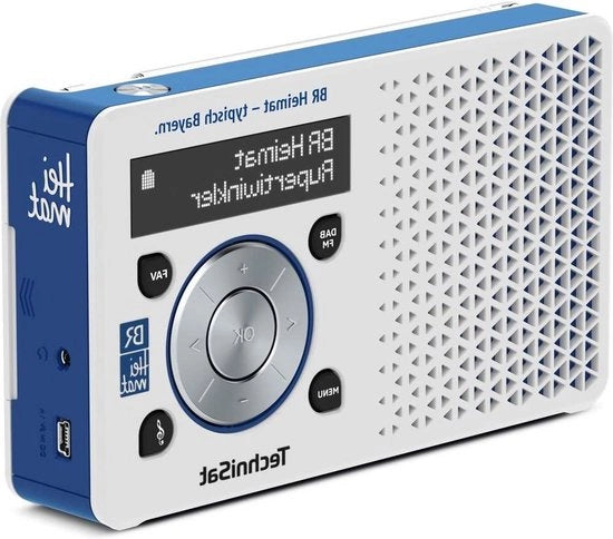Radio digitale 1 Home Edition DAB - radio portatile DAB FM - bianco/blu