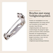 Broches di sicurezza 50 pezzi - 20 mm - Spillo a stantuffo con interruttore di blocco sicurezza - Per fai da te - Acciaio di alta qualità - Facile da applicare