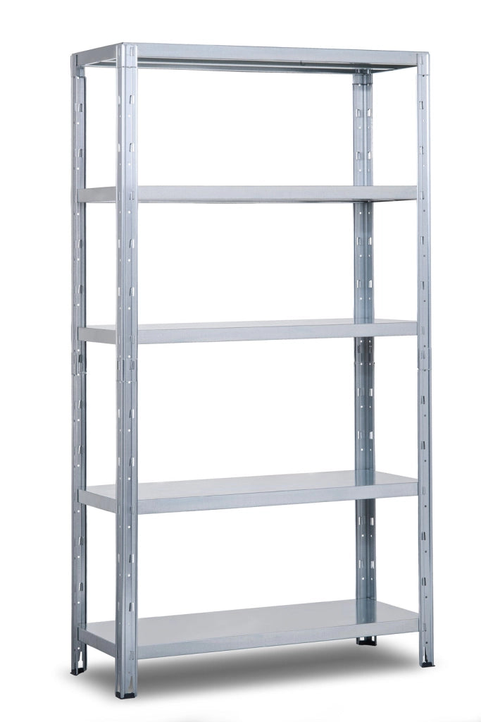 Scaffale in Metallo ad Incastro 5 Ripiani 120x50xh188 cm Crosser Zincato