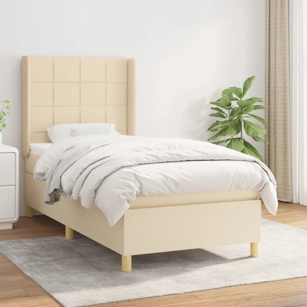 Giroletto a Molle con Materasso Crema 80x200 cm inTessuto 3131950