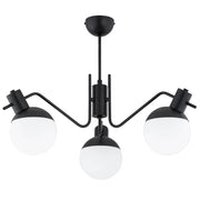Plafoniera moderna nero/bianco lineare 3xE14 Alfa Estera metallo