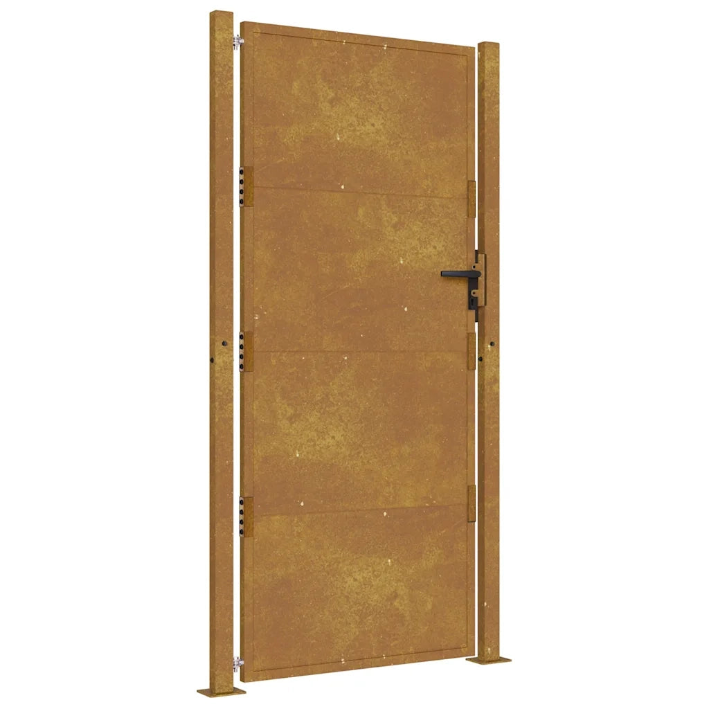 Cancello da giardino 100x200 cm in acciaio Corten 153207