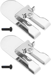 Riemhaakclips in metallo - compatibili con elettroutensili - 2 pezzi - per attrezzi elettrici - argento