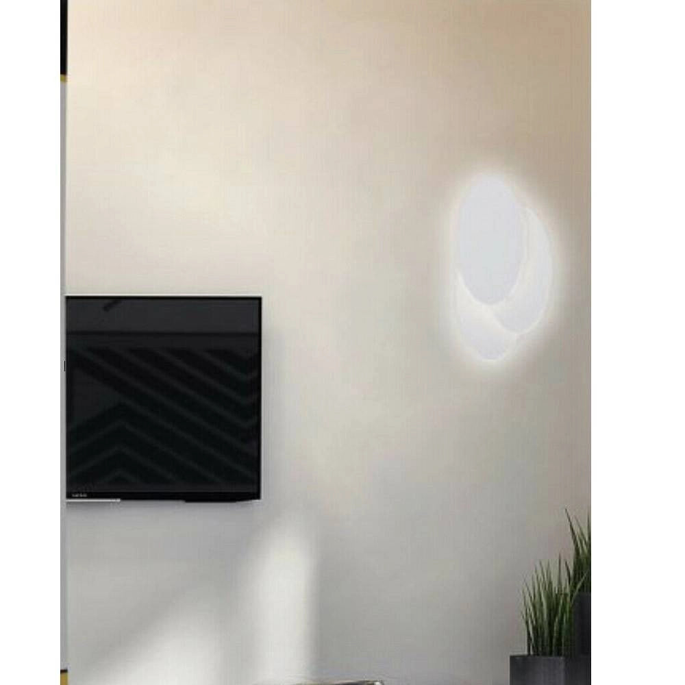 Trade Shop - Applique A Led 3 Ovale Lumetto Comodino Abat Jour 12w Luce 6500k 3000k 4000k E33 -