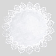 Tappeto per tavolo a forma rotonda da 60 cm - con bordo in polyester - decorazione per tavolo - tovaglia per tavolo da pranzo - tovaglia per tavolo da caffè