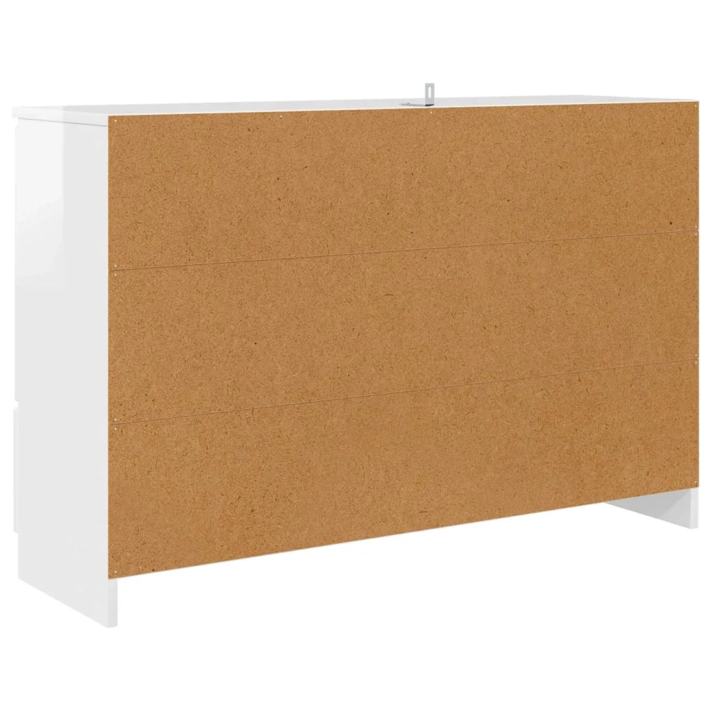 Credenza | Madia | Buffet da pranzo | Armadio da pranzo Bianco Lucido 100 x 30 x 65,6 Legno multistrato