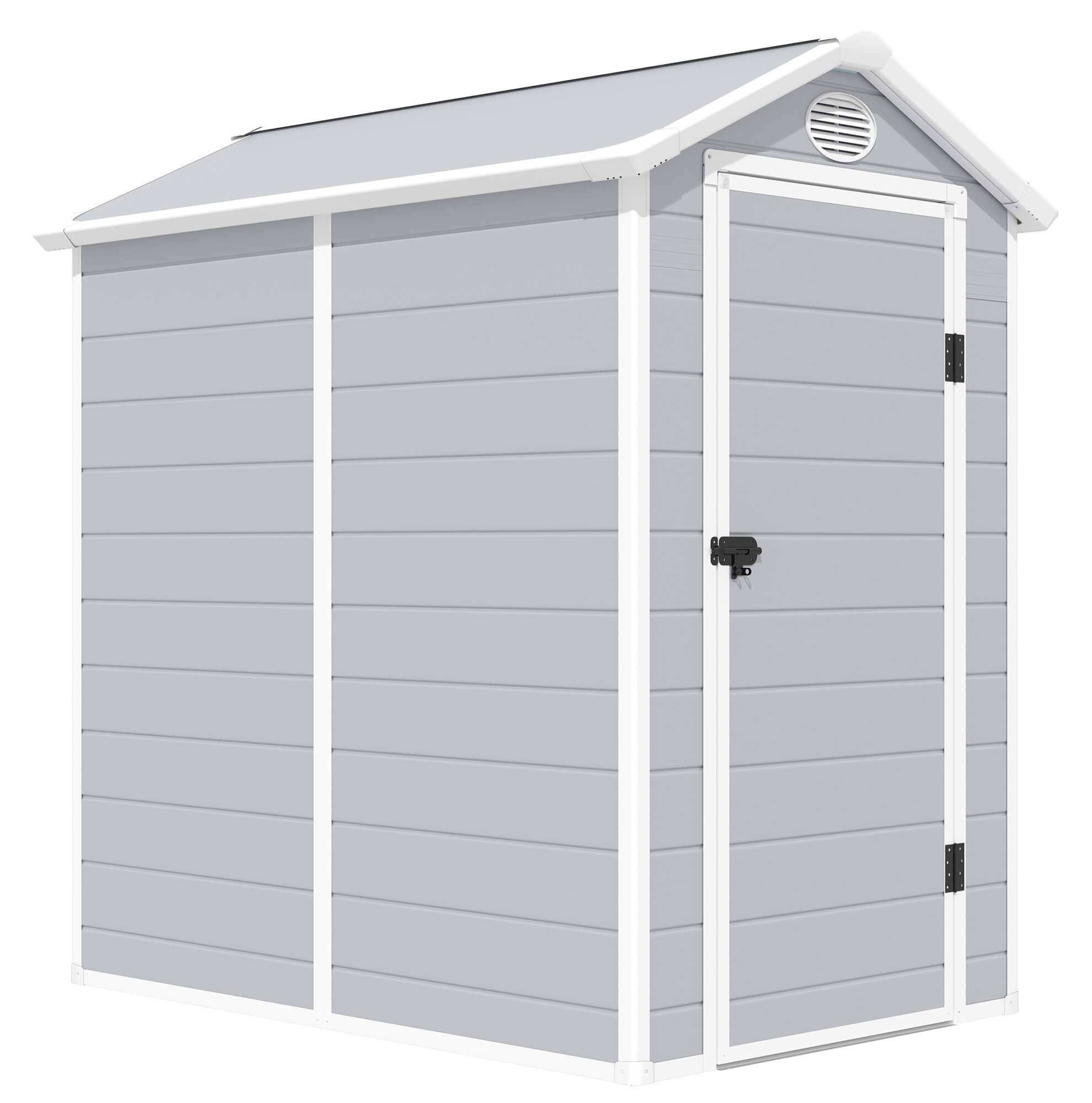 Casetta Box da Giardino in Plastica 134x192x204 cm Grigio