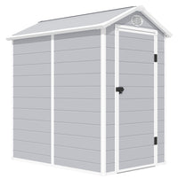 Casetta Box da Giardino in Plastica 134x192x204 cm Grigio