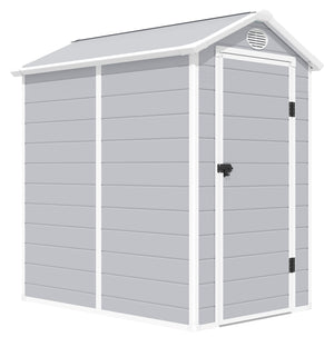 Casetta Box da Giardino in Plastica 134x192x204 cm Grigio
