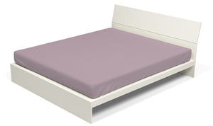 Lenzuolo Sotto1 Piazza e Mezzo con Angoli ed Elastico Tinta Unita in Cotone Rosa Antico