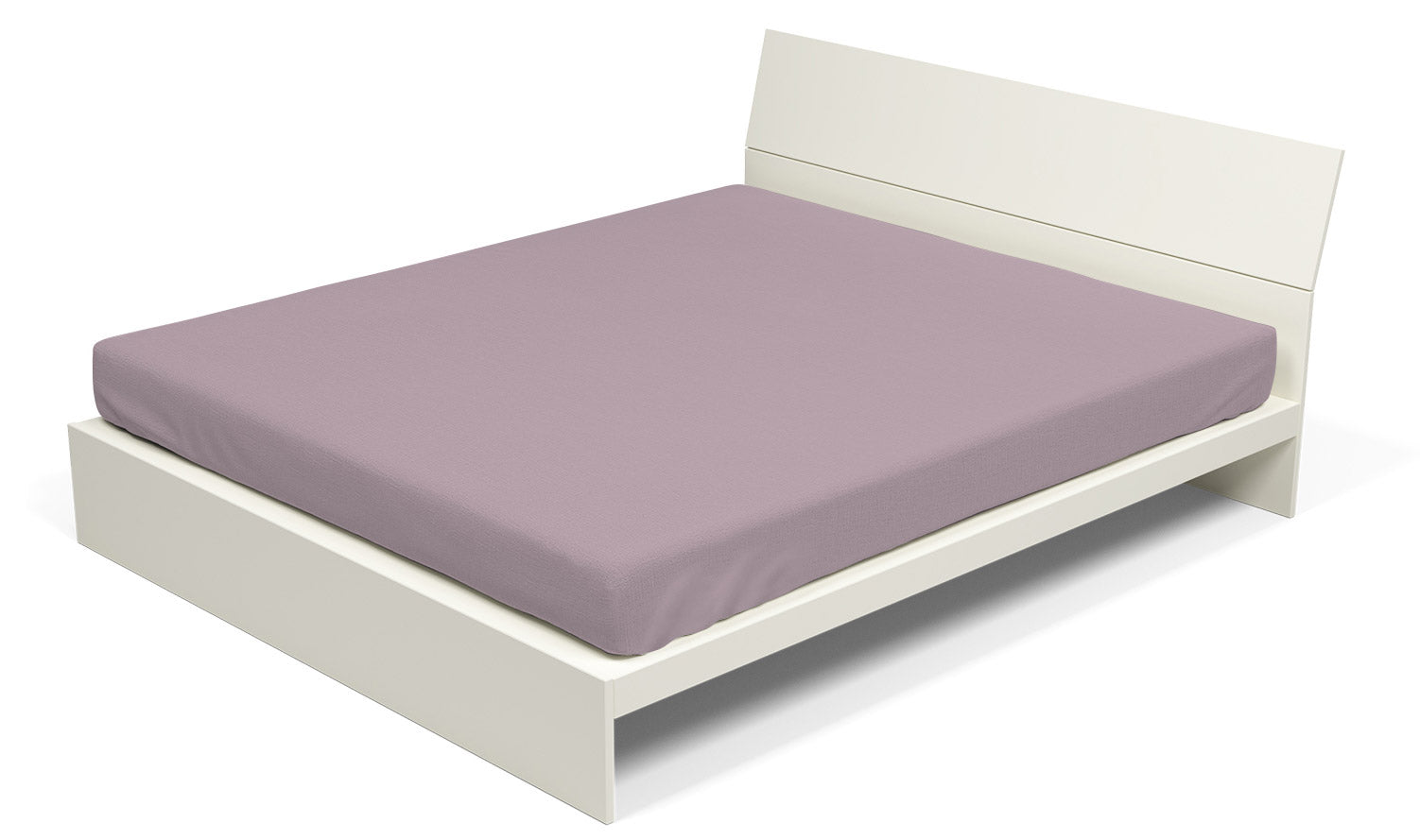 Lenzuolo Sotto1 Piazza e Mezzo Francese con Angoli ed Elastico Tinta Unita in Cotone Rosa Antico