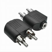 Trade Shop - Connettore Adattatore Convertitore Stereo 2 Rca Maschio Ad Aux3.5mm Femmina C-090 -