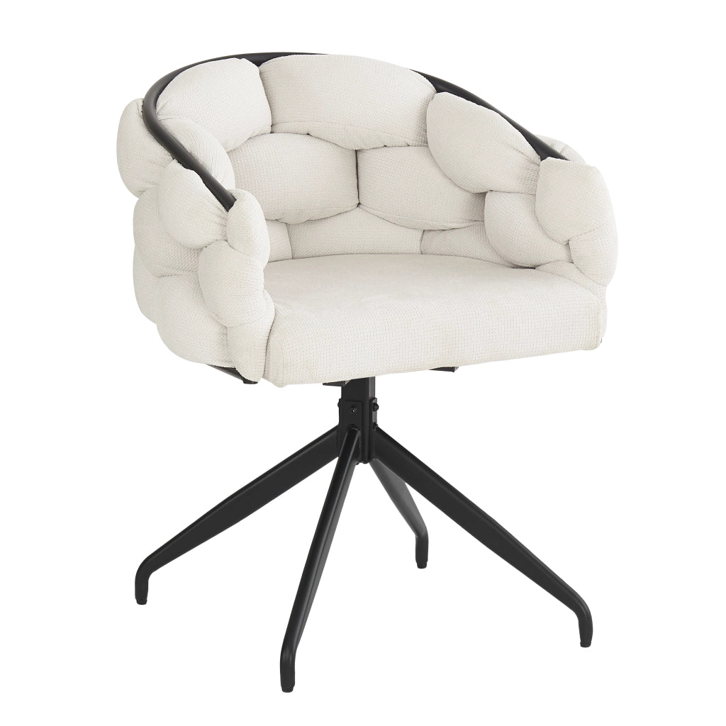 Sedie da Pranzo Girevoli 360¡ã con Schienale ¨C MINIMAL ¨C Beige, Set 4 Pezzi