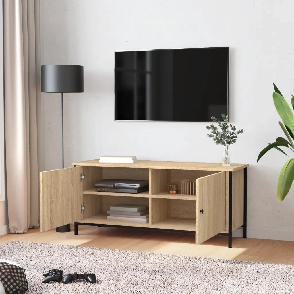 Mobile TV | Armadietto TV | Mobile Porta TV con Ante Rovere Sonoma 102x35x45 cm Legno Multistrato