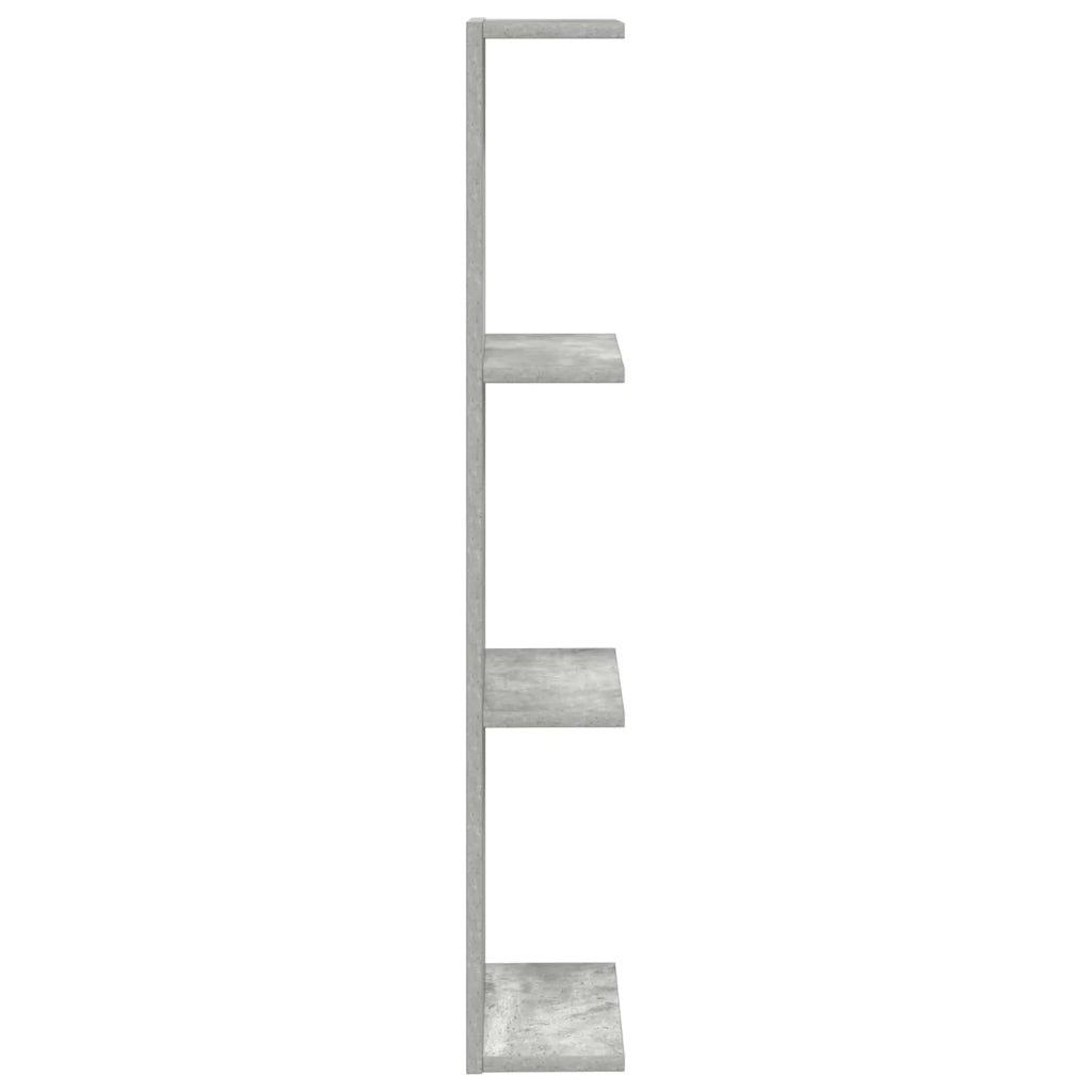 Scaffale da parete 2 pz Grigio Cemento 25 x 15 x 100 cm 8012387