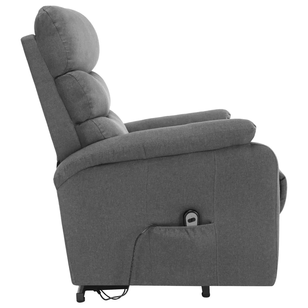Poltrona Alzapersona Massaggio Grigio Chiaro in Tessuto cod mxl 32441