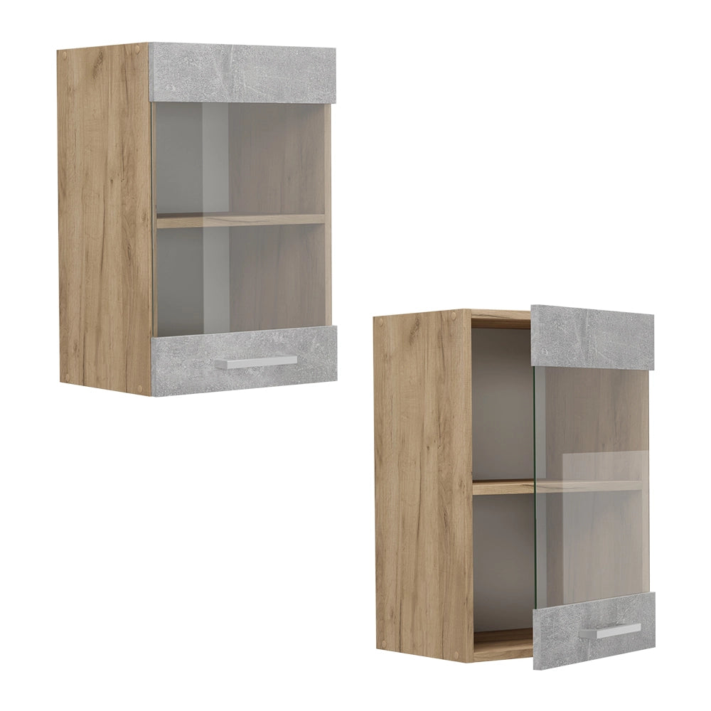 Vicco Mobile da cucina in vetro Calcestruzzo 40 cm