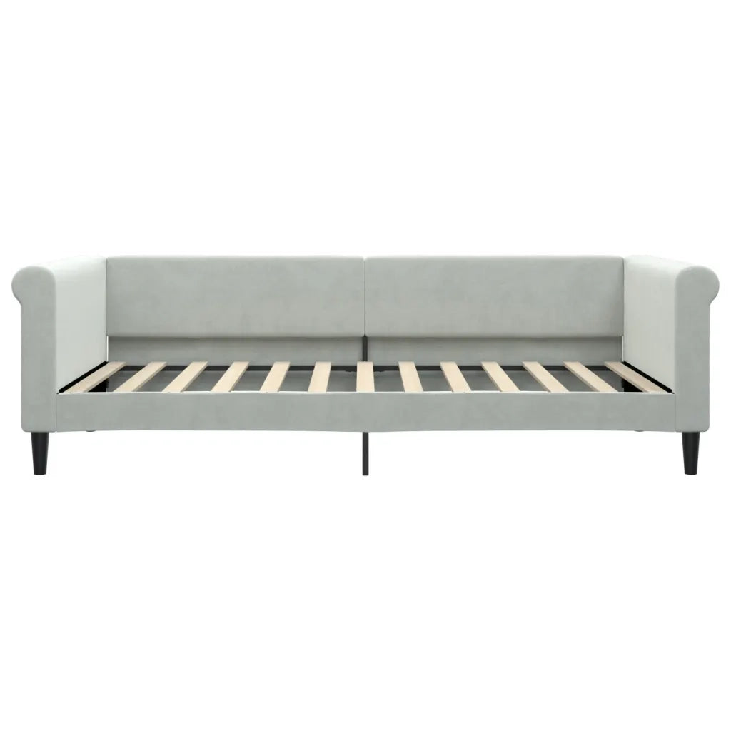 Letto da Giorno Grigio Chiaro 100x200 cm in Velluto 354251