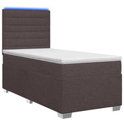 Letto box spring con materasso Marrone Scuro 100 x 200 cm 3454799