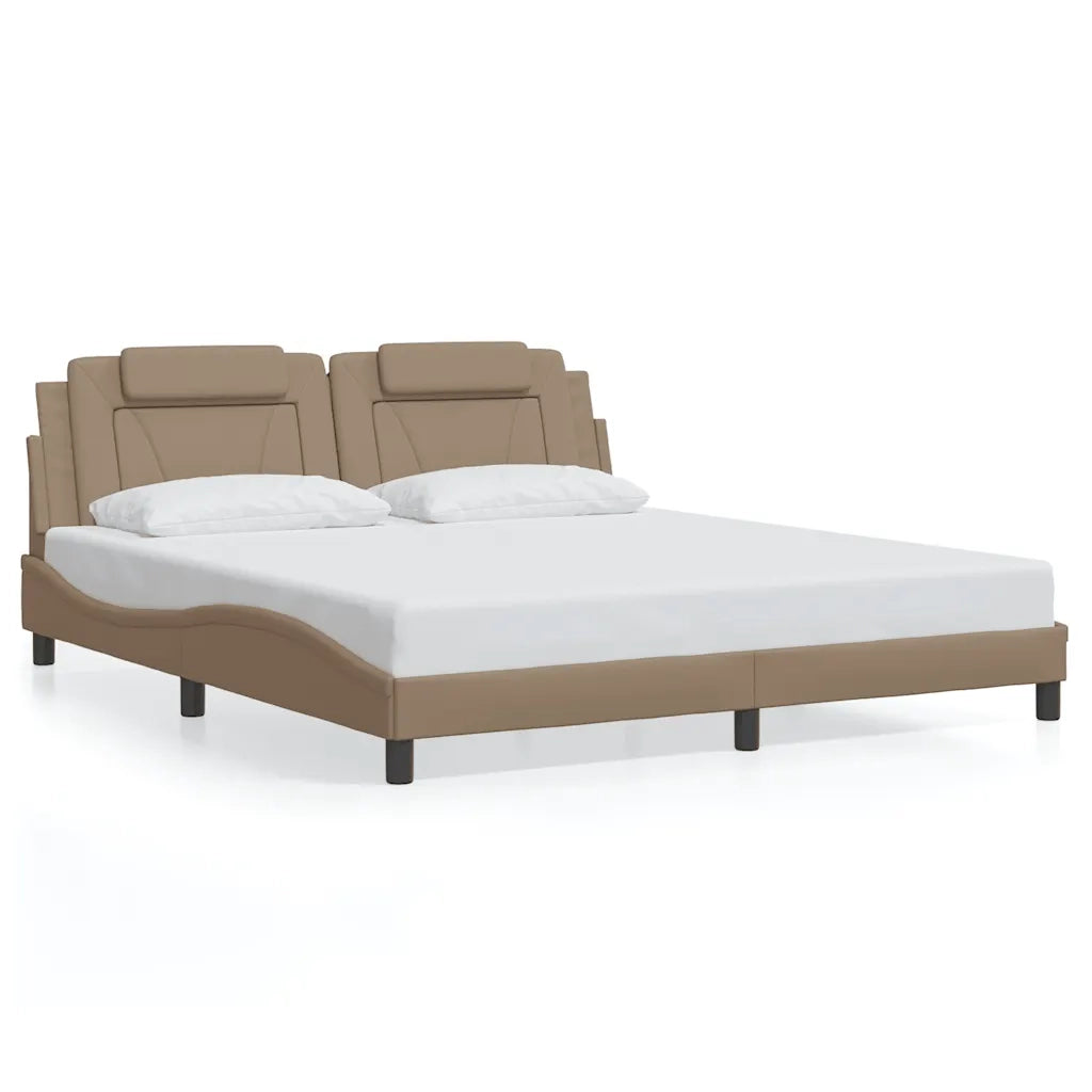 Giroletto con Testiera Cappuccino 180x200 cm in Similpelle