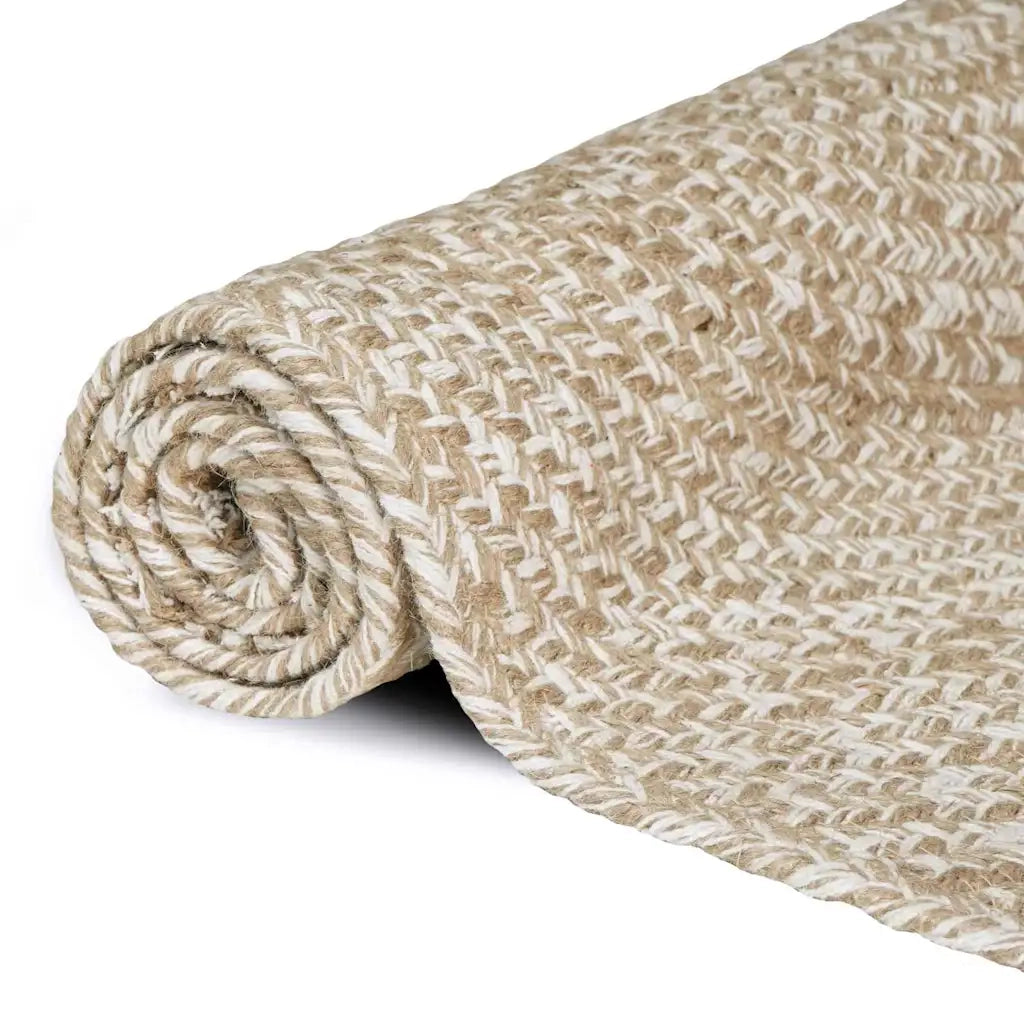Tappeti per area Naturale e Bianco 240 x 340 cm Juta