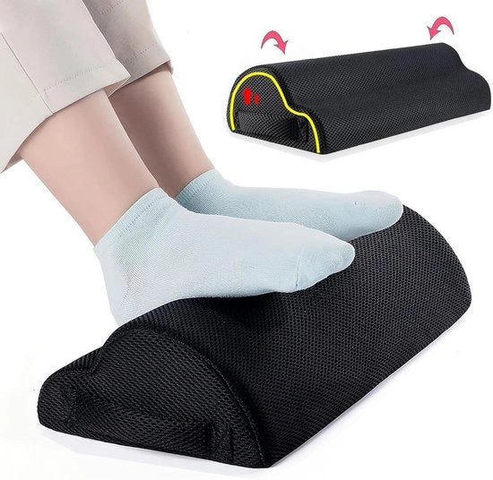 Sostegno per piedi regolabile con cuscinetti antiscivolo per piedi per ufficio, casa e viaggio - cuscino per piedi ergonomico per rilassare i piedi e le ginocchia