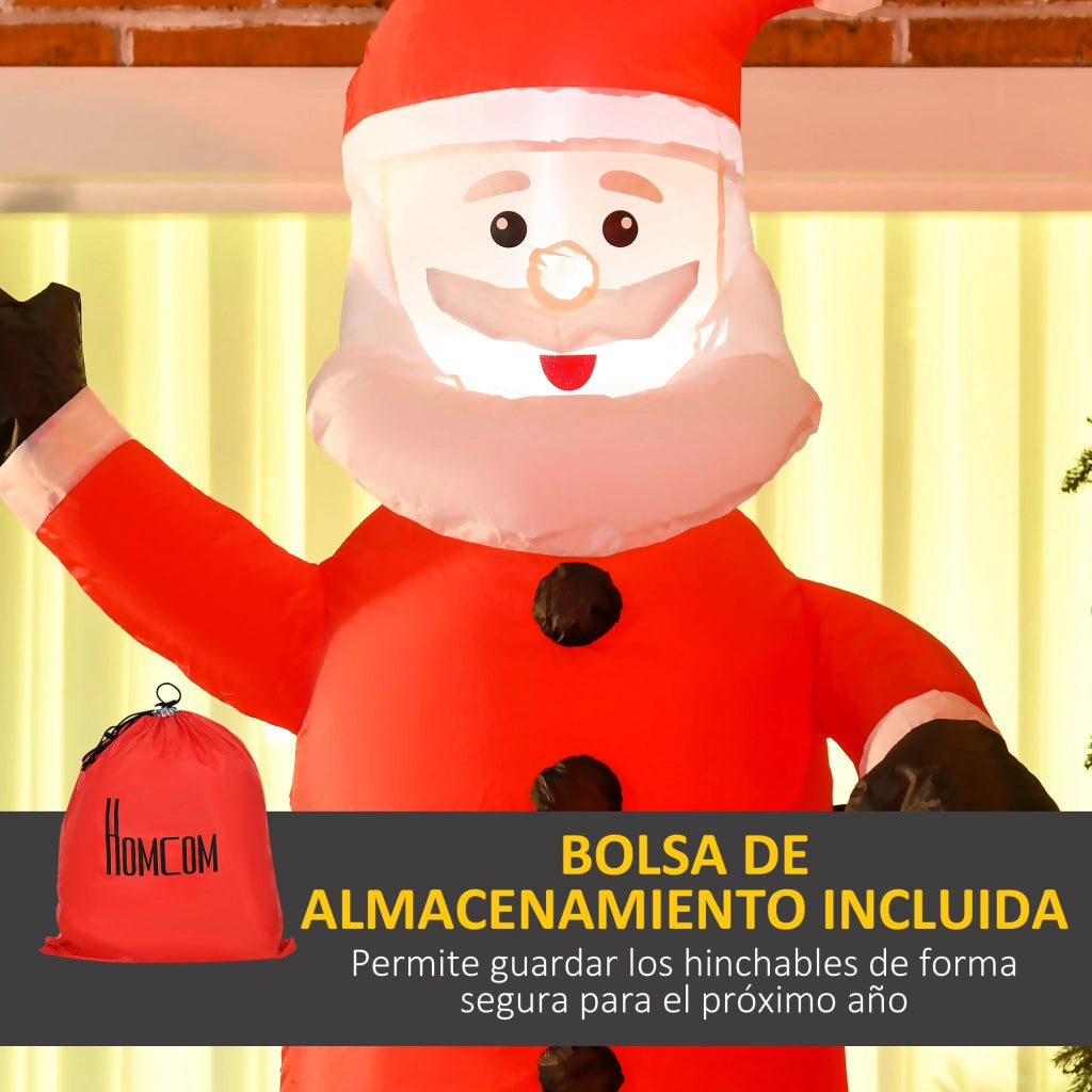 Babbo Natale Inflatable con Camino ¨C zephmum ¨C Multicolor 80x70x210 cm