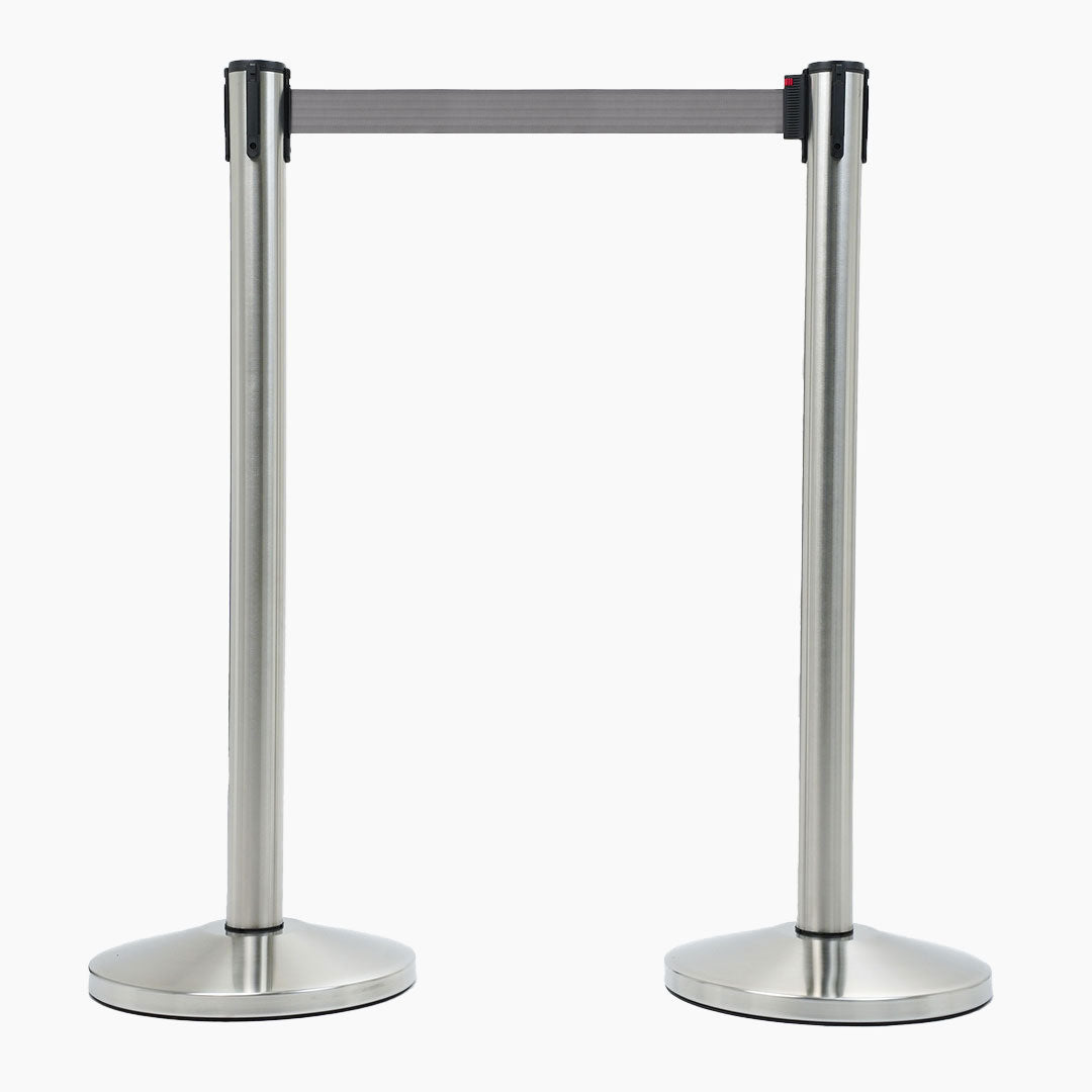 2 Colonnine Tendinastro di 3 m in Acciaio nastro Grigio