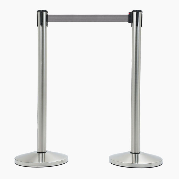 2 Colonnine Tendinastro di 3 m in Acciaio nastro Grigio