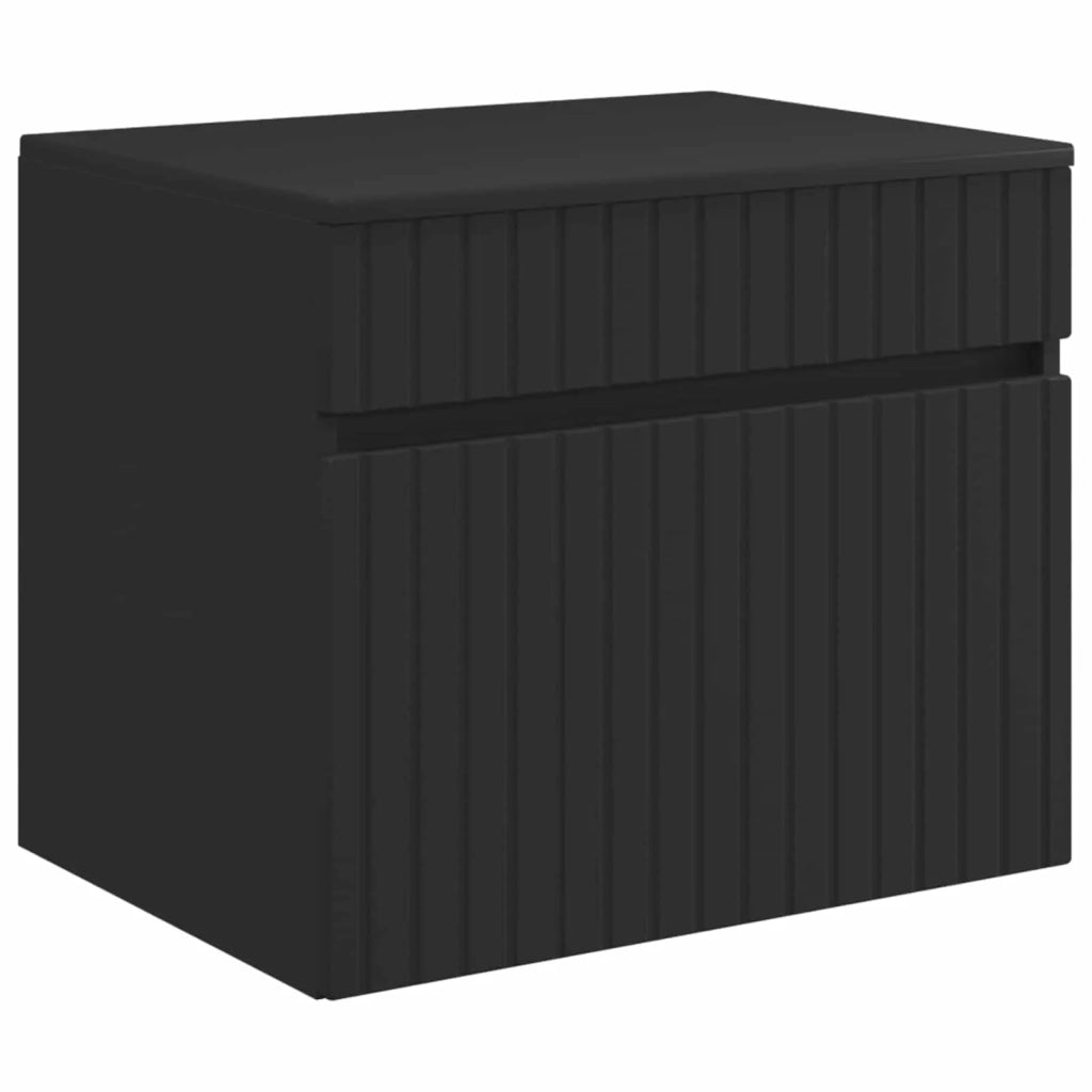 Set di mobili per il bagno Nero Legno ingegnerizzato 3404301
