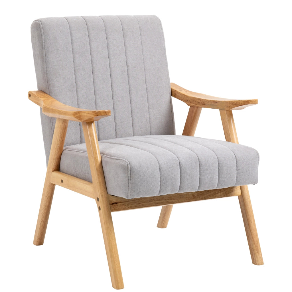 Poltrona Massaggiante in Tessuto Velluto ¨C Zephmum ¨C Grigio Naturale 68x74x82