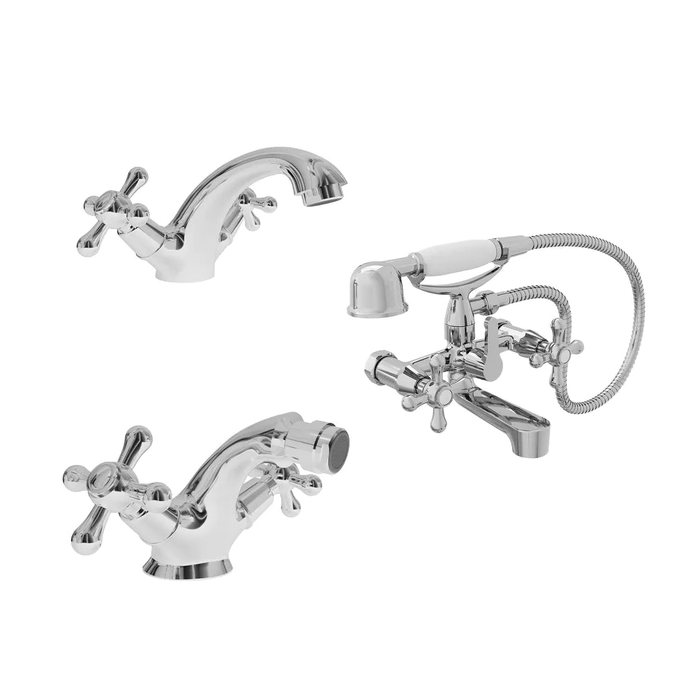 Set miscelatori: lavabo bidet ed esterno vasca a muro | Julia