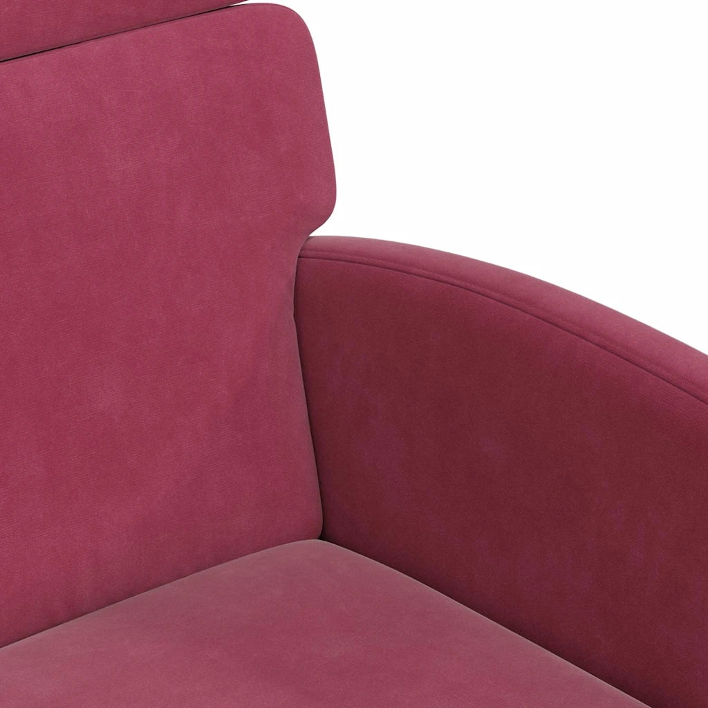 Sedie da Pranzo con Ruote 2 pcs Rosso vino 58 x 65 x 98 cm