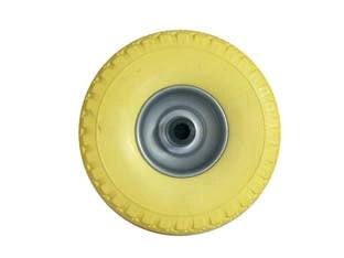 RUOTA PER CARRELLO PU PIENA MM.260 CERCHIO IN ACCIAIO VERNICIATO  ø mm.260x85 foro mm.20    ALTE