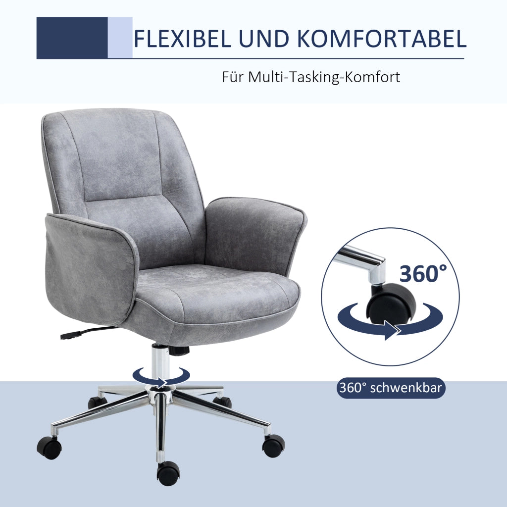 SEDIA Ufficio ergonomica girevole regolabile in altezza grigio chiaro