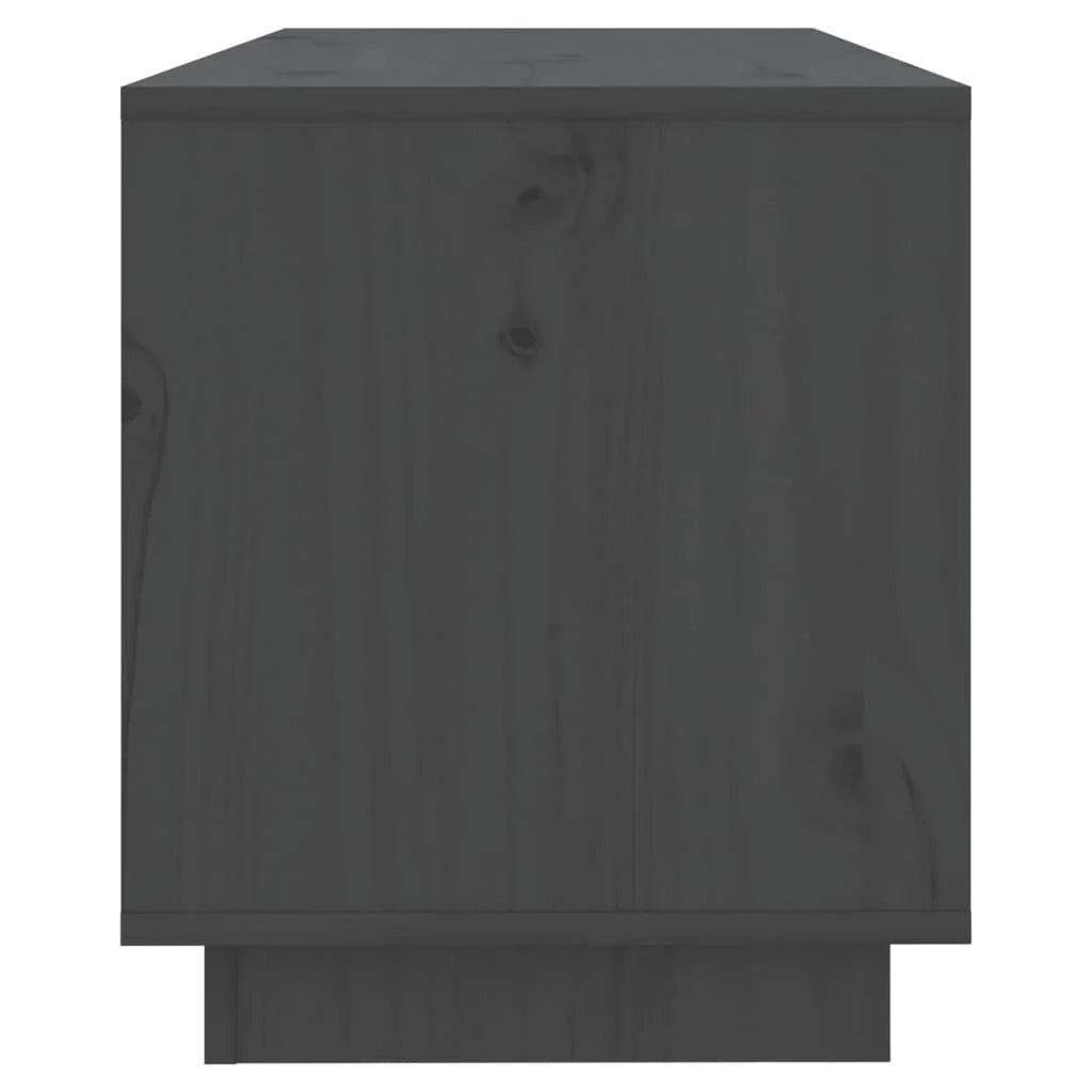 Mobile TV multimediale mensola TV credenza TV sala da pranzo soggiorno camera da letto 74 x 34 x 40 cm legno di pino massiccio grigio 02_0026204